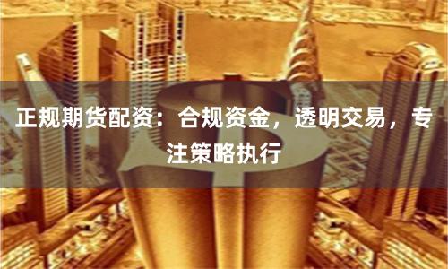 正规期货配资：合规资金，透明交易，专注策略执行